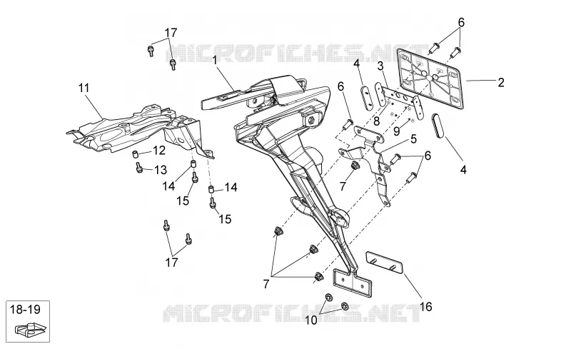 Rear body II Aprilia APRILIA-MOTORCYCLES 550 RXV 2010  RXV STREET LEGAL