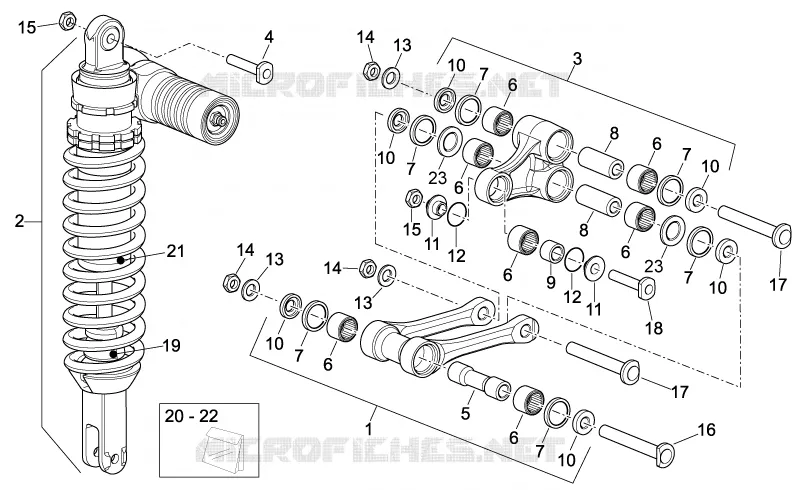 Rear shock absorber Aprilia APRILIA-MOTORCYCLES 550 RXV 2011  RXV STREET LEGAL