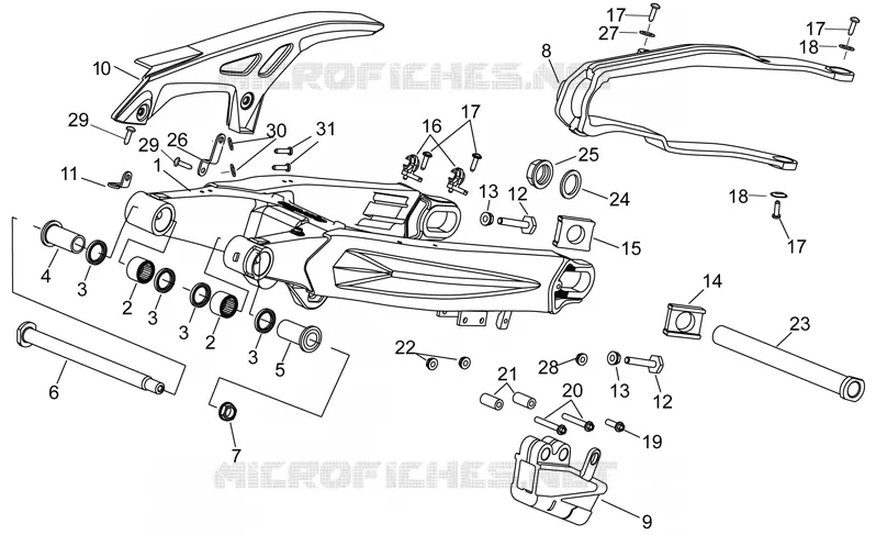 Swing arm Aprilia APRILIA-MOTORCYCLES 550 RXV 2010  RXV STREET LEGAL