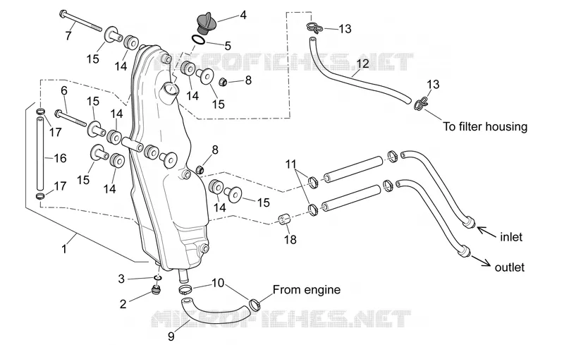 Oil tank Aprilia APRILIA-MOTORCYCLES 450 RXV-SXV 2008  RXV-SXV