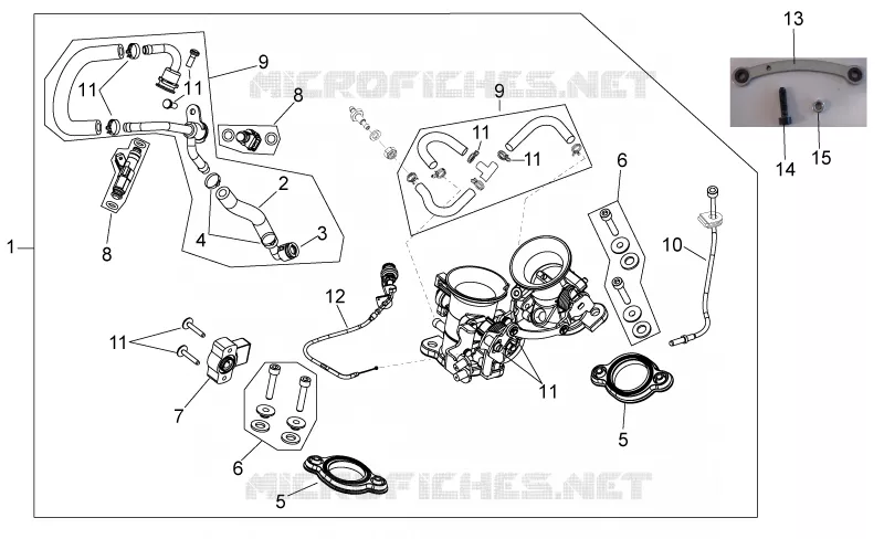 Throttle body Aprilia APRILIA-MOTORCYCLES 450 RXV-SXV 2008  RXV-SXV Vdb-Merriman