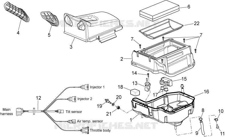 Air box Aprilia APRILIA-MOTORCYCLES 450 RXV-SXV 2009  RXV-SXV Pikes Peak
