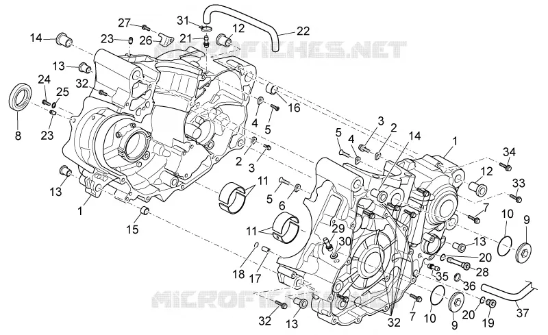 Crankcase I Aprilia APRILIA-MOTORCYCLES 550 RXV-SXV 2009  RXV-SXV Pikes Peak