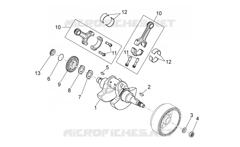 Drive shaft Aprilia APRILIA-MOTORCYCLES 450 RXV-SXV 2009  RXV-SXV Pikes Peak