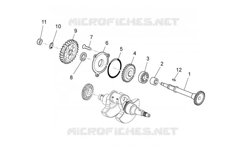 Transmission shaft Aprilia APRILIA-MOTORCYCLES 450 RXV-SXV 2009  RXV-SXV Pikes Peak