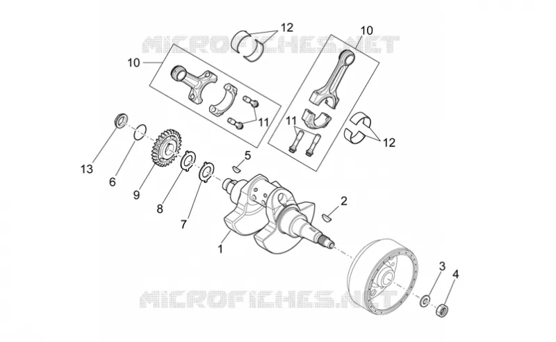 Drive shaft Aprilia APRILIA-MOTORCYCLES 450 SXV 2011  SXV STREET LEGAL