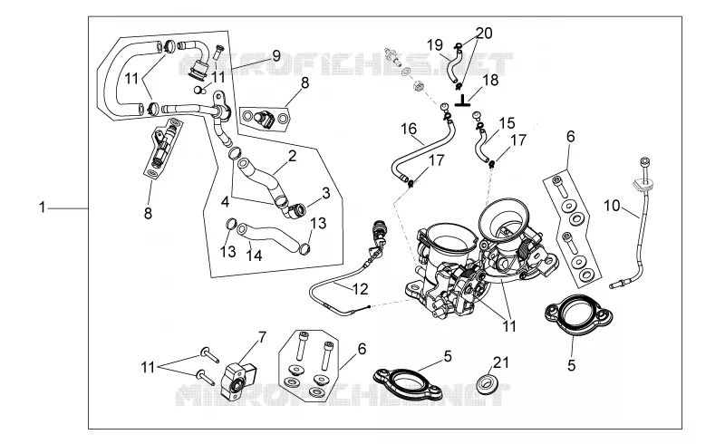 Throttle body Aprilia APRILIA-MOTORCYCLES 550 SXV 2011  SXV STREET LEGAL