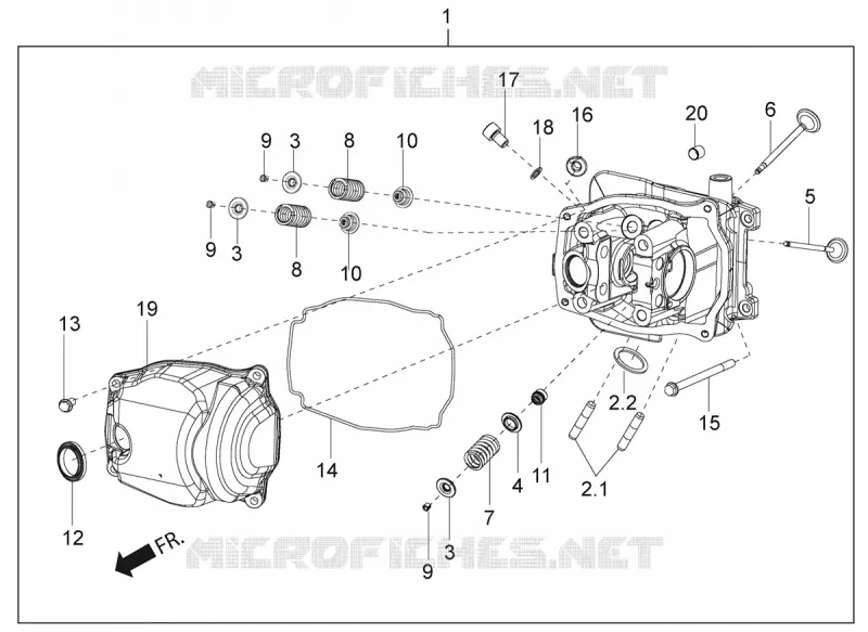 CYLINDER HEAD - VALVES Aprilia APRILIA-SCOOTER 125 SR 2020  SR 125 STORM TT BSIV NO ABS