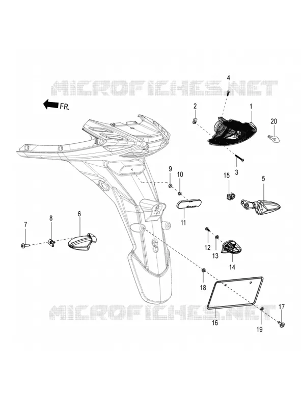 TAIL LIGHTS - INDICATORS Aprilia APRILIA-SCOOTER 125 SR 2020  SR 125 STORM TT BSIV NO ABS