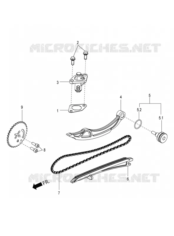 TIMING CHAIN - TENSIONER Aprilia APRILIA-SCOOTER 125 SR 2020  SR 125 STORM TT BSIV NO ABS