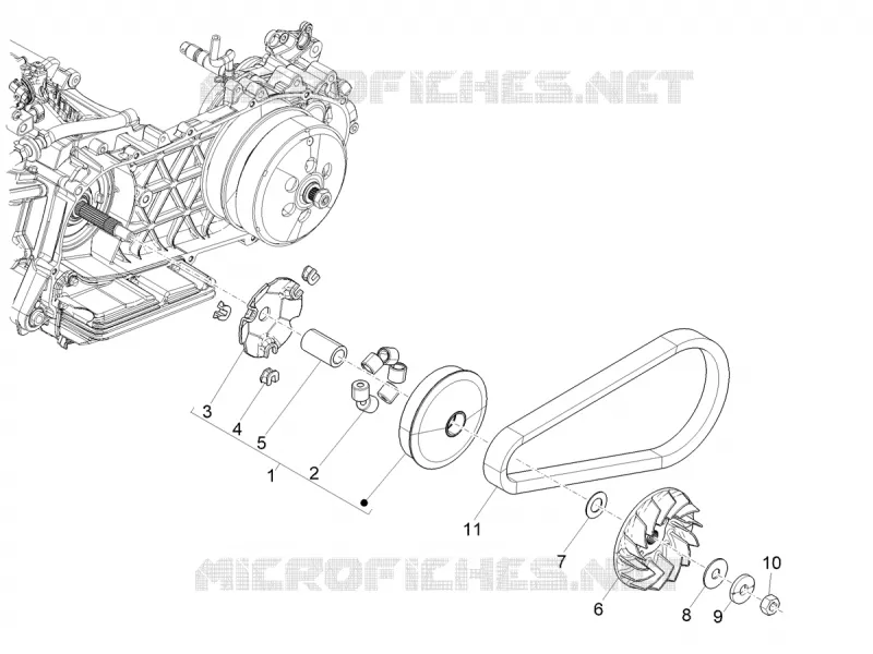 Half-pulley assy., driving Aprilia APRILIA-SCOOTER 125 SR 2022  SR COMPACT GT 125 CBS E5