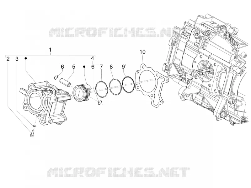 CYLINDER - PISTON Aprilia APRILIA-SCOOTER 125 SR 2023  SR COMPACT GT 125 E5 ABS