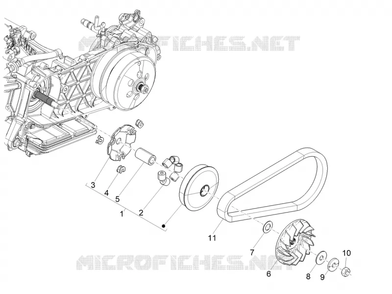 Half-pulley assy., driving Aprilia APRILIA-SCOOTER 125 SR 2023  SR COMPACT GT 125 E5 ABS
