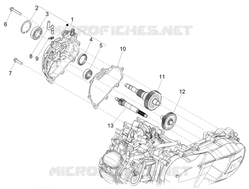 Reduction unit Aprilia APRILIA-SCOOTER 200 SR 2021  SR COMPACT GT 200 E5