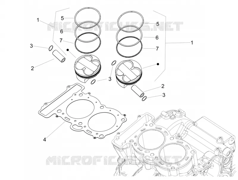 CYLINDER - PISTON Aprilia APRILIA-MOTORCYCLES 660 TUAREG 2024  Tuareg 660 E5 ABS
