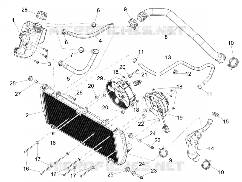 Cooling system Aprilia APRILIA-MOTORCYCLES 660 TUAREG 2024  Tuareg 660 E5 ABS