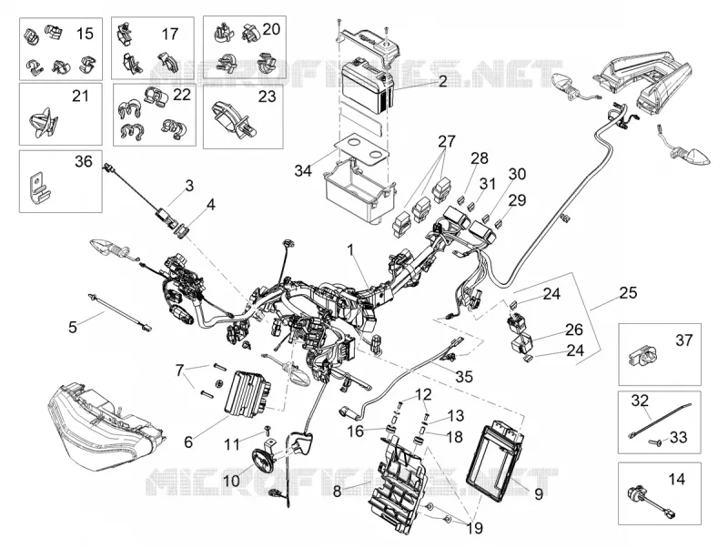 FRONT ELECTRICAL SYSTEM Aprilia APRILIA-MOTORCYCLES 660 TUAREG 2024  Tuareg 660 E5 ABS