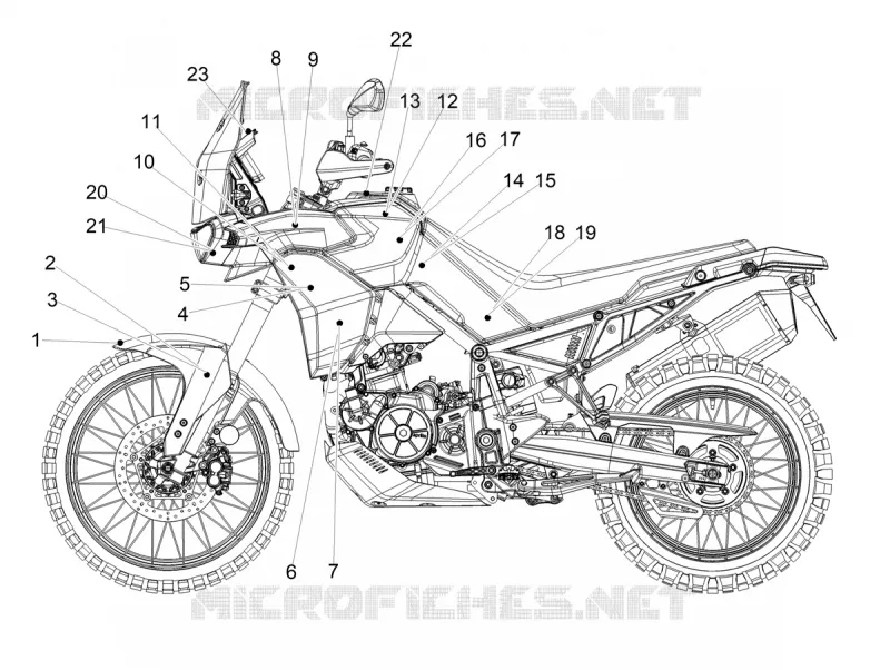 STICKERS Aprilia APRILIA-MOTORCYCLES 660 TUAREG 2024  Tuareg 660 E5 ABS