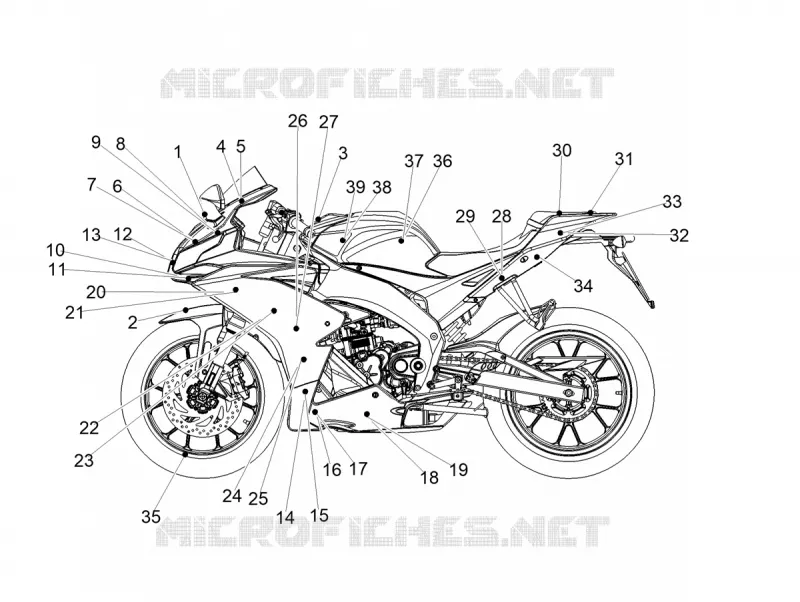 STICKERS Aprilia APRILIA-MOTORCYCLES 125 RS 2023  RS 125 GP Replica 4T E5 ABS