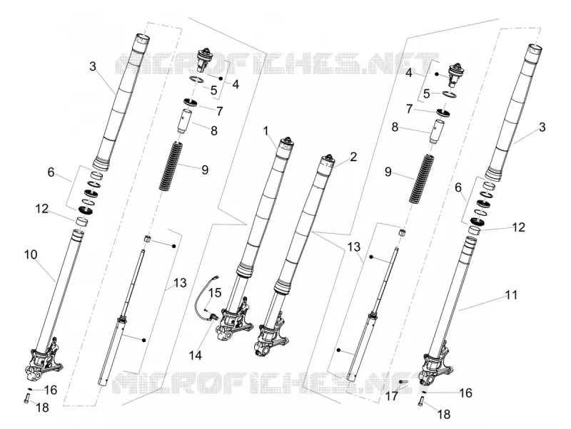 Front fork Kayaba Aprilia APRILIA-MOTORCYCLES 660 RS 2022  RS 660 4T 8V E5 ABS