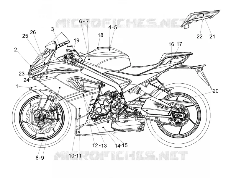STICKERS Aprilia APRILIA-MOTORCYCLES 660 RS 2022  RS 660 4T 8V E5 ABS