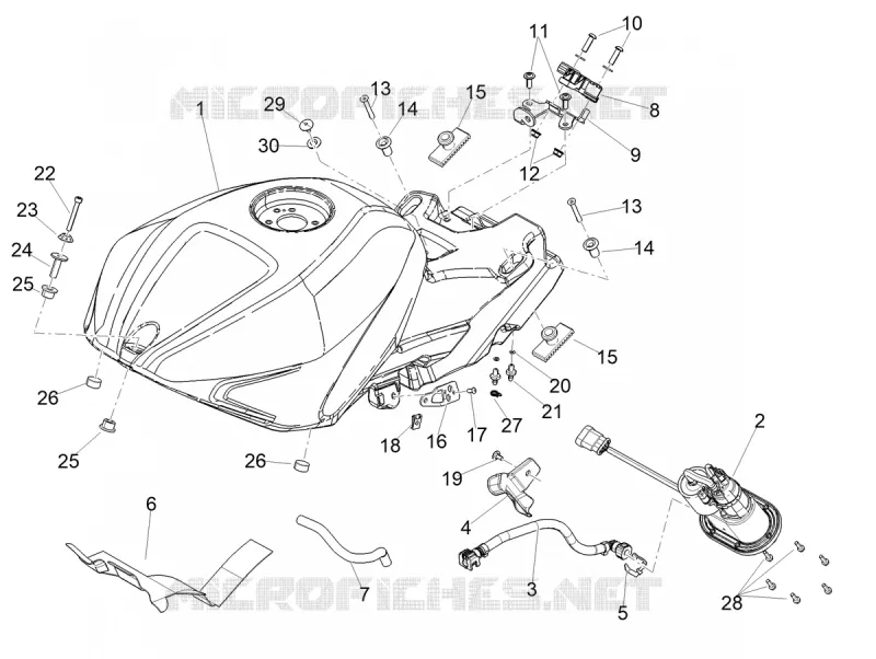 FUEL TANK Aprilia APRILIA-MOTORCYCLES 1100 RSV4 2024  RSV4 1100 Factory E5 ABS