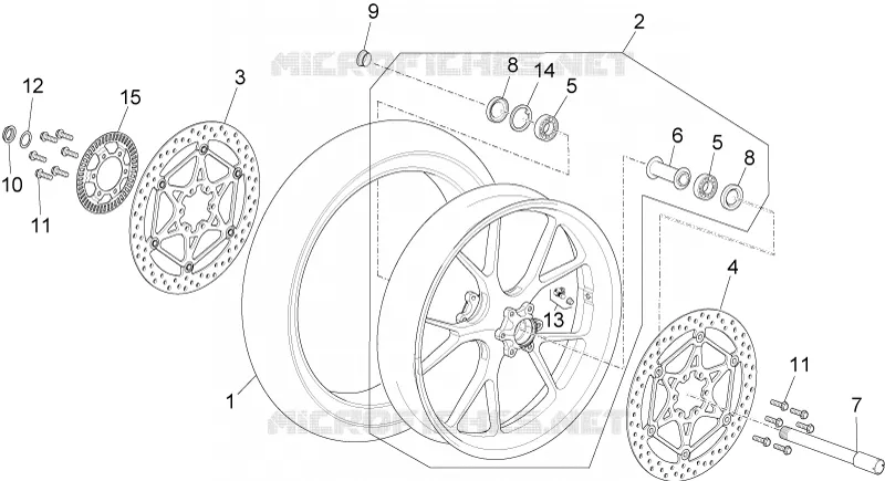 Front wheel Aprilia APRILIA-MOTORCYCLES 1100 RSV4 2023  RSV4 1100 Factory E5 ABS