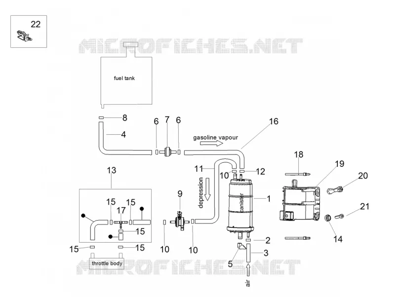 FUEL EVAP SYSTEM Aprilia APRILIA-MOTORCYCLES 1100 RSV4 2024  RSV4 1100 Factory E5 SE- 09 SBK
