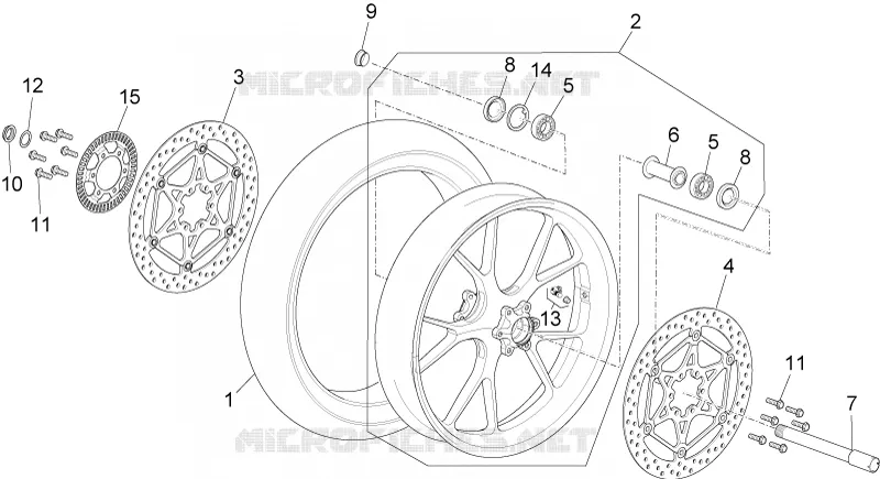 Front wheel Aprilia APRILIA-MOTORCYCLES 1100 RSV4 2024  RSV4 1100 Factory E5 SE- 09 SBK