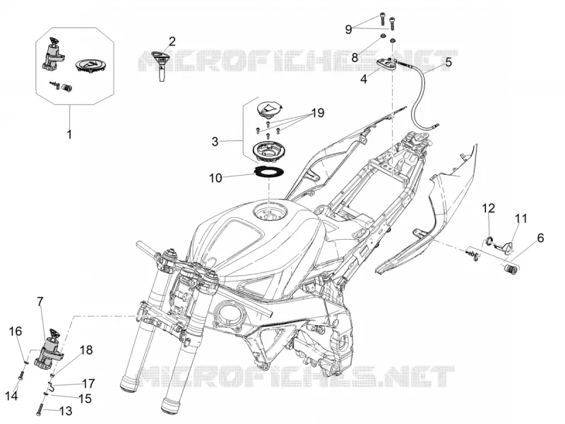 LOCKS Aprilia APRILIA-MOTORCYCLES 1100 RSV4 2024  RSV4 1100 Factory E5 SE- 09 SBK