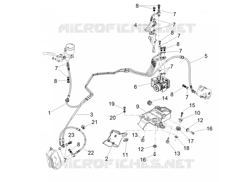 ABS BRAKE SYSTEM Aprilia APRILIA-MOTORCYCLES 1100 RSV4 2025  RSV4 1100 E5+ ABS