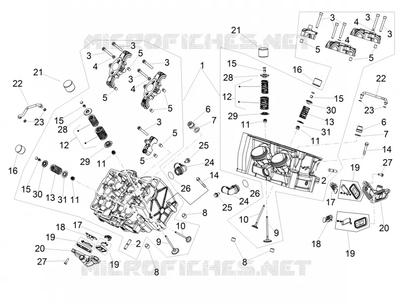 CYLINDER HEAD - VALVES Aprilia APRILIA-MOTORCYCLES 1100 RSV4 2025  RSV4 1100 E5+ ABS