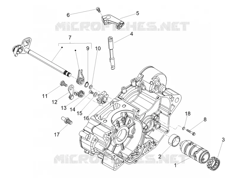 GEAR CHANGE MECHANISM Aprilia APRILIA-MOTORCYCLES 125 RX 2021  RX 125 E5