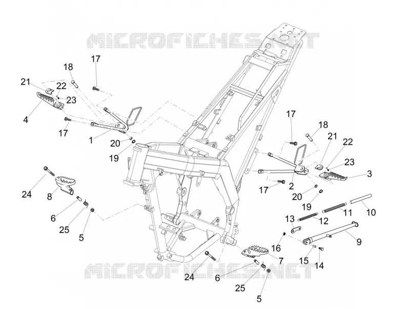 Repose-pieds - Béquilles Aprilia APRILIA-MOTORCYCLES 125 RX 2021  RX 125 E5
