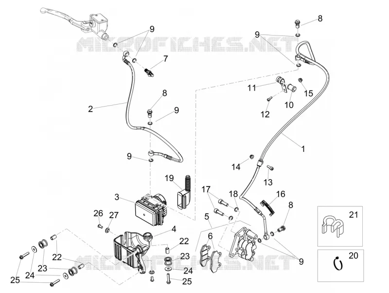 ABS BRAKE SYSTEM Aprilia APRILIA-MOTORCYCLES 125 RX 2023  RX 125 E5