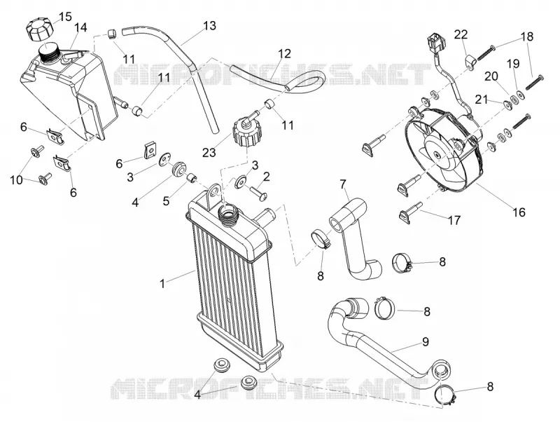 Cooling system Aprilia APRILIA-MOTORCYCLES 125 RX 2022  RX 125 E5