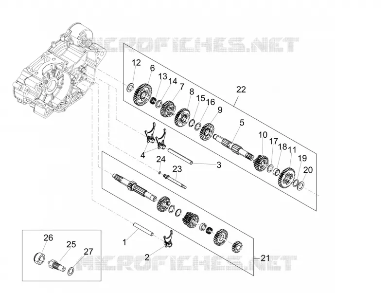 GEARBOX Aprilia APRILIA-MOTORCYCLES 125 RX 2023  RX 125 E5