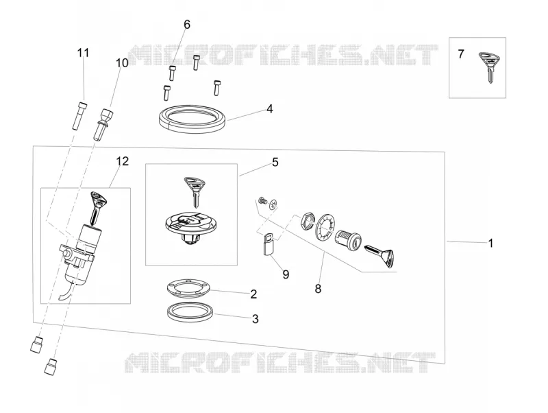 LOCKS Aprilia APRILIA-MOTORCYCLES 125 RX 2024  RX 125 E5