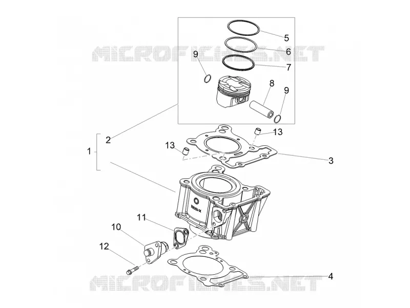 CYLINDER - PISTON Aprilia APRILIA-MOTORCYCLES 125 SX 2021  SX 125 E5