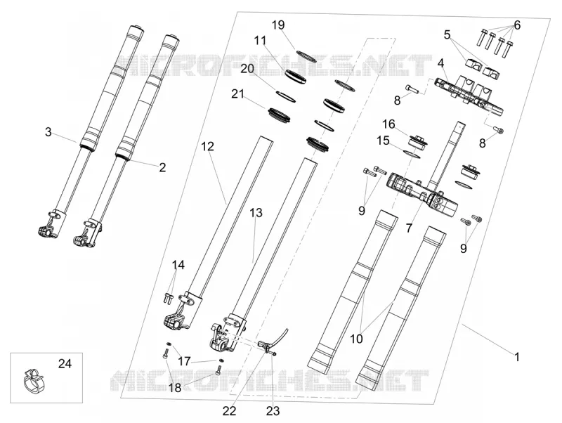 Front fork Aprilia APRILIA-MOTORCYCLES 125 SX 2022  SX 125 E5