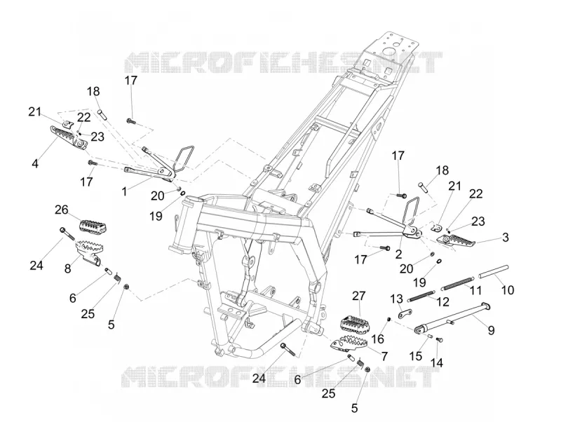 Repose-pieds - Béquilles Aprilia APRILIA-MOTORCYCLES 125 SX 2024  SX 125 E5