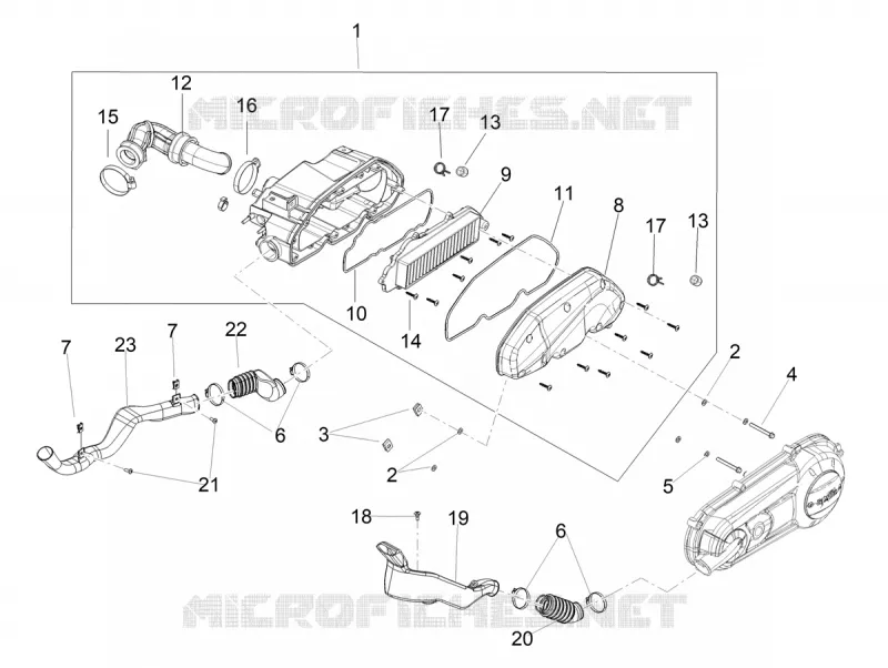 AIR BOX Aprilia APRILIA-SCOOTER 125 SR 2023  SR 125 MOTARD RST