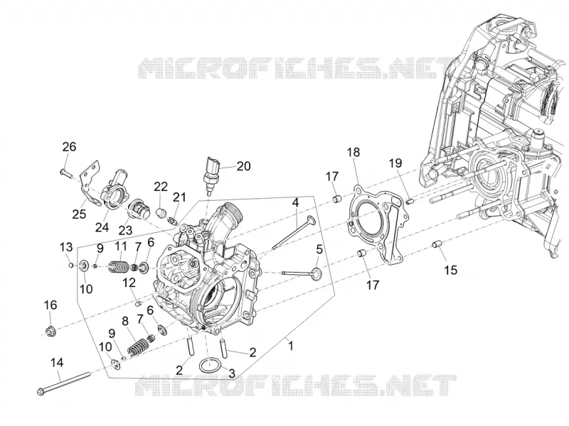 CYLINDER HEAD - VALVES Aprilia APRILIA-SCOOTER 200 SR 2023  SR COMPACT GT 200 E5