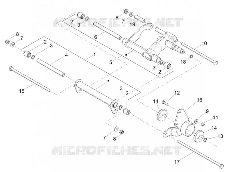 Swinging arm Aprilia APRILIA-SCOOTER 125 SR 2024  SR GT 125 ABS E5 REPLICA