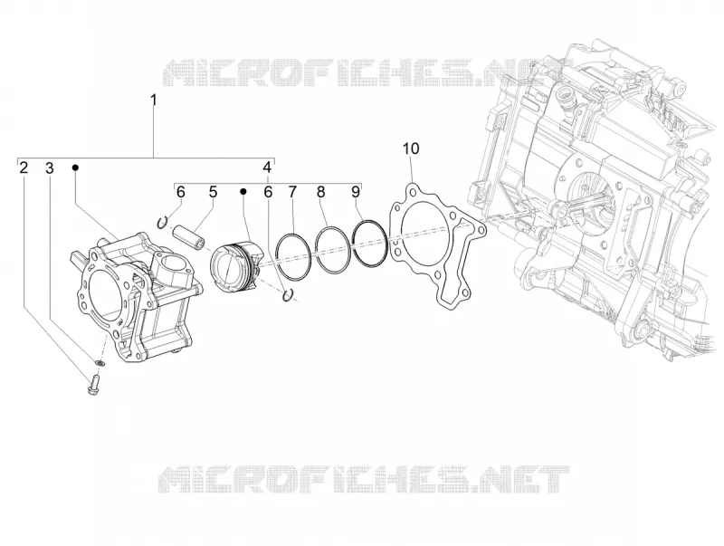 Cylinder-piston-wrist pin unit Aprilia APRILIA-SCOOTER 125 SR 2024  SR GT 125 E5+