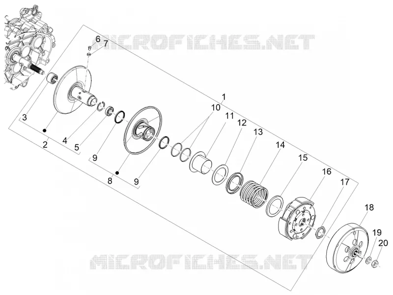Driven pulley Aprilia APRILIA-SCOOTER 125 SR 2024  SR GT 125 E5+