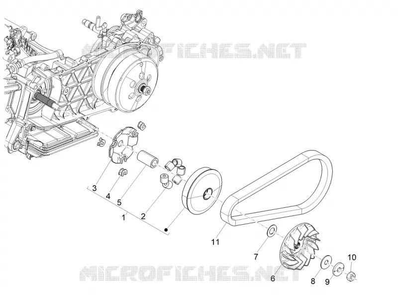 Driving pulley Aprilia APRILIA-SCOOTER 125 SR 2024  SR GT 125 E5+