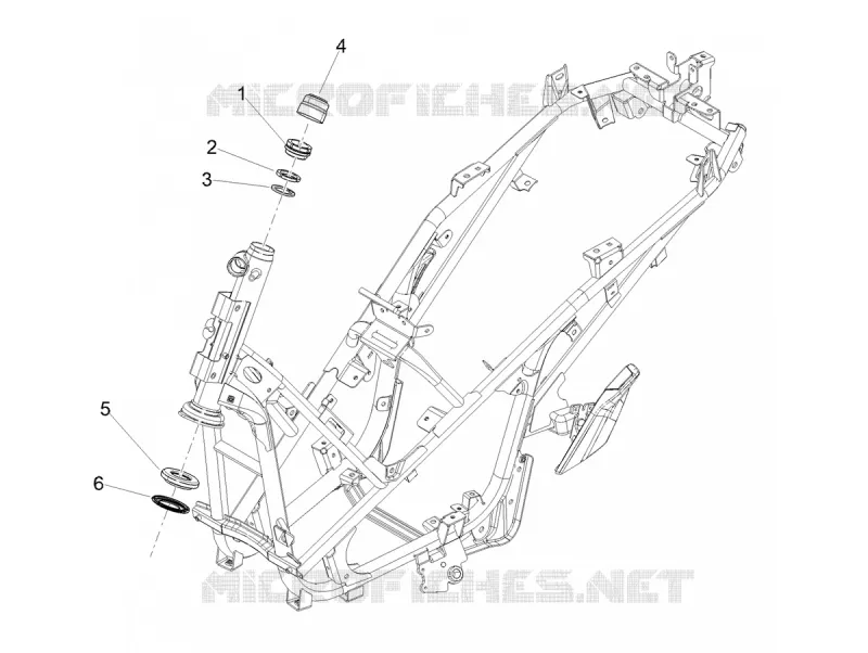 Fork/steering tube - Steering bearing unit Aprilia APRILIA-SCOOTER 125 SR 2024  SR GT 125 E5+