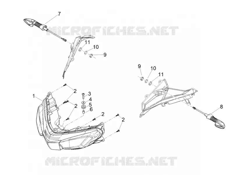 HEADLIGHT - INDICATORS Aprilia APRILIA-SCOOTER 125 SR 2024  SR GT 125 E5+