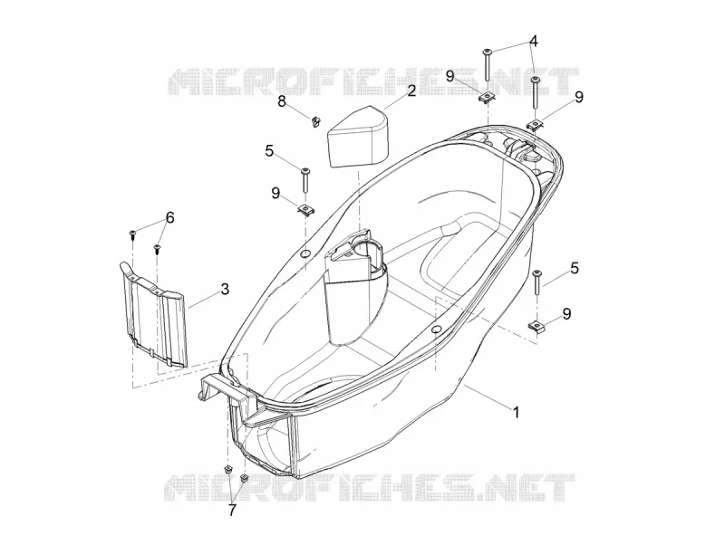 Helmet huosing - Undersaddle Aprilia APRILIA-SCOOTER 125 SR 2024  SR GT 125 E5+